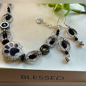Dog Bracelet & Earrings. Dog Love. Special Gift for any Doggie Mom